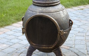 Cast Iron Patio Chiminea Fire Pot